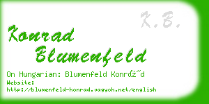 konrad blumenfeld business card